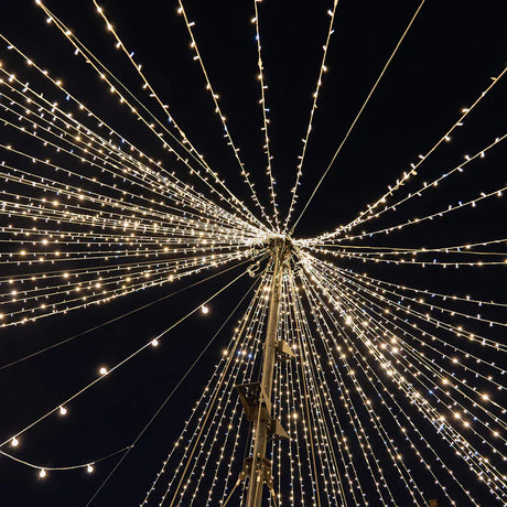 10 ft x 50 ft LED Curtain String Lights - Warm White LEDSTR03_10X50_CLR