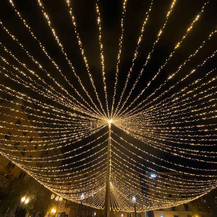 10 ft x 50 ft LED Curtain String Lights - Warm White LEDSTR03_10X50_CLR