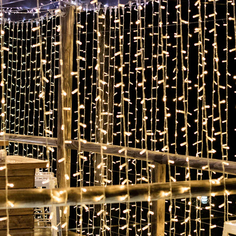 10 ft x 50 ft LED Curtain String Lights - Warm White LEDSTR03_10X50_CLR