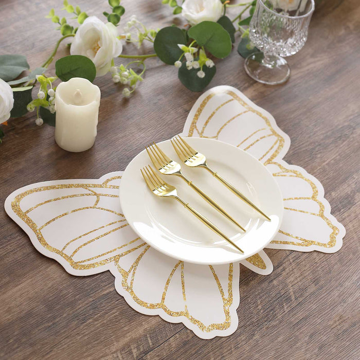10 Glitter Butterfly Cardboard Paper Placemats