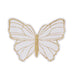 10 Glitter Butterfly Cardboard Paper Placemats DSP_CHRG_BUT01_WHT