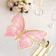 10 Glitter Butterfly Cardboard Paper Placemats - Pink and Gold DSP_CHRG_BUT01_PINK