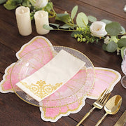 10 Glitter Butterfly Cardboard Paper Placemats - Pink and Gold DSP_CHRG_BUT01_PINK