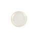 10 Glossy Round Plastic Salad and Dinner Plates with Gold Rim - Disposable Tableware DSP_PLR0018_7_GLGD