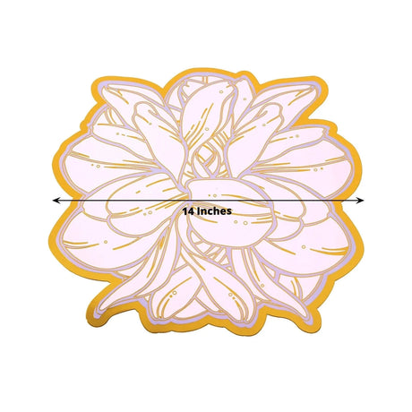 10 Lavender Peony Flower Print with Gold Foil Edges Cardboard Placemats - Lilac DSP_CHRG_PEO02_LAV
