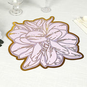 10 Lavender Peony Flower Print with Gold Foil Edges Cardboard Placemats - Lilac DSP_CHRG_PEO02_LAV