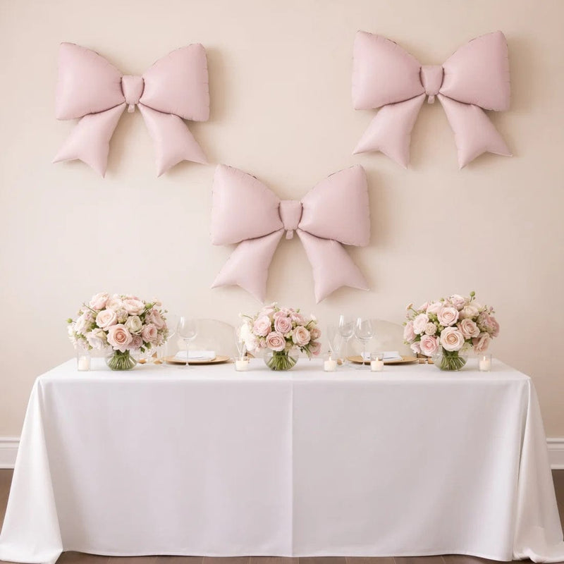 10 Matte 29" x 27" Large Bow Mylar Foil Balloons