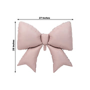 10 Matte 29" x 27" Large Bow Mylar Foil Balloons