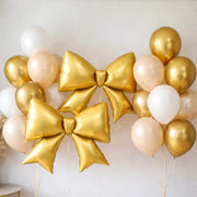 10 Matte 29" x 27" Large Bow Mylar Foil Balloons