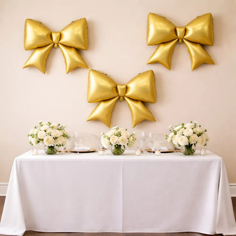 10 Matte 29" x 27" Large Bow Mylar Foil Balloons