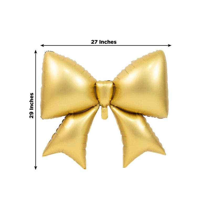 10 Matte 29" x 27" Large Bow Mylar Foil Balloons