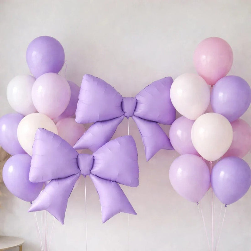10 Matte 29" x 27" Large Bow Mylar Foil Balloons
