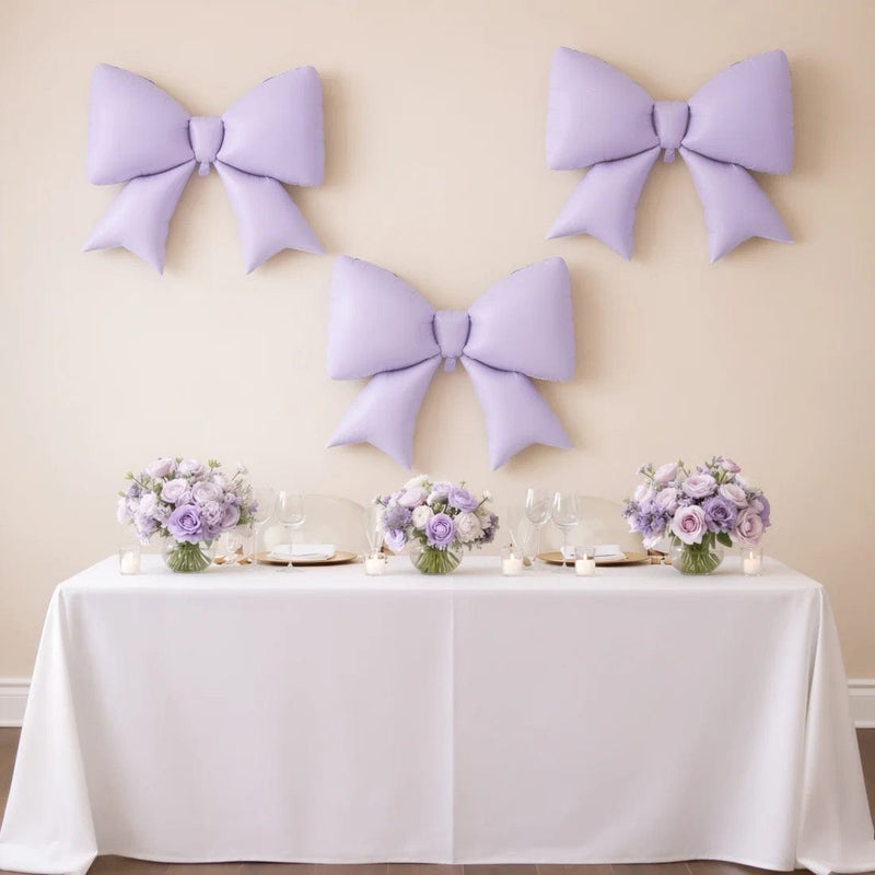 10 Matte 29" x 27" Large Bow Mylar Foil Balloons