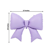 10 Matte 29" x 27" Large Bow Mylar Foil Balloons
