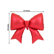 10 Matte 29" x 27" Large Bow Mylar Foil Balloons