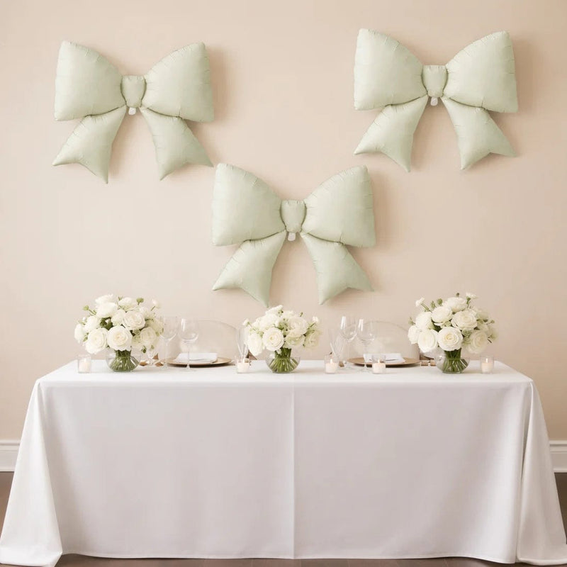 10 Matte 29" x 27" Large Bow Mylar Foil Balloons