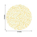 10 Mesh Organza Round Placemats with Gold Foil Leaf Vines - White PLMAT_MET14_GOLD