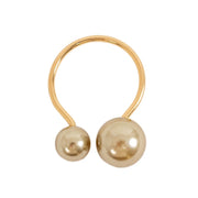 10 Metal 2.5" Napkin Rings with White Faux Pearls NAP_RING53_CHMP