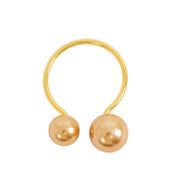 10 Metal 2.5" Napkin Rings with White Faux Pearls NAP_RING53_GOLD