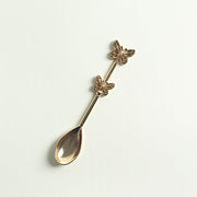 10 Metal Butterfly Handle Coffee Spoons in Clear Top Black Gift Box - Gold FAV_GF_ST_006_GOLD