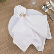 10 Metal Butterfly Napkin Rings with Crystal Diamond Accents - Gold NAP_RING_MET005_GOLD