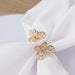 10 Metal Butterfly Napkin Rings with Crystal Diamond Accents - Gold NAP_RING_MET005_GOLD