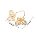 10 Metal Butterfly Napkin Rings with Crystal Diamond Accents - Gold NAP_RING_MET005_GOLD