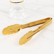 10 Metal Serving Tongs with Scalloped Edge