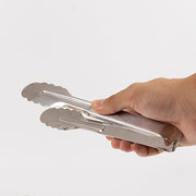 10 Metal Serving Tongs with Scalloped Edge