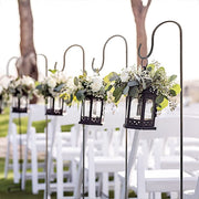 10 Metal Shepherds Hook Plant Hanger Stands - Black BKDP_HANG_MET01_4_BLK