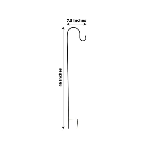 shepherd's hook plant hanger 10 Black 46 in Metal Shepherds Hook Plant Hanger Stands