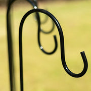 10 Metal Shepherds Hook Plant Hanger Stands - Black BKDP_HANG_MET01_4_BLK