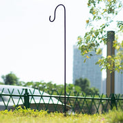 10 Metal Shepherds Hook Plant Hanger Stands - Black BKDP_HANG_MET01_4_BLK