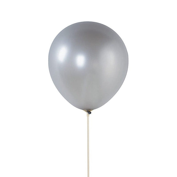 10 Metallic 18" Biodegradable Party Balloons BLOON_BIO_MET_18_SILV