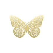10 Metallic Foil 14"x20" 3D Butterfly Wall Decals DIY Stickers - Gold CONF_BUT03_20_GOLD