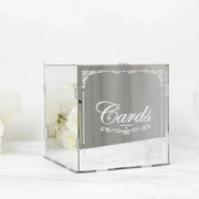10" Mirror Acrylic Wedding Card Box with Slot