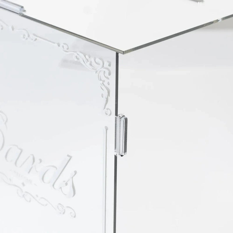 10" Mirror Acrylic Wedding Card Box with Slot