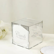 10" Mirror Acrylic Wedding Card Box with Slot