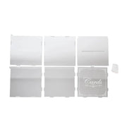 10" Mirror Acrylic Wedding Card Box with Slot