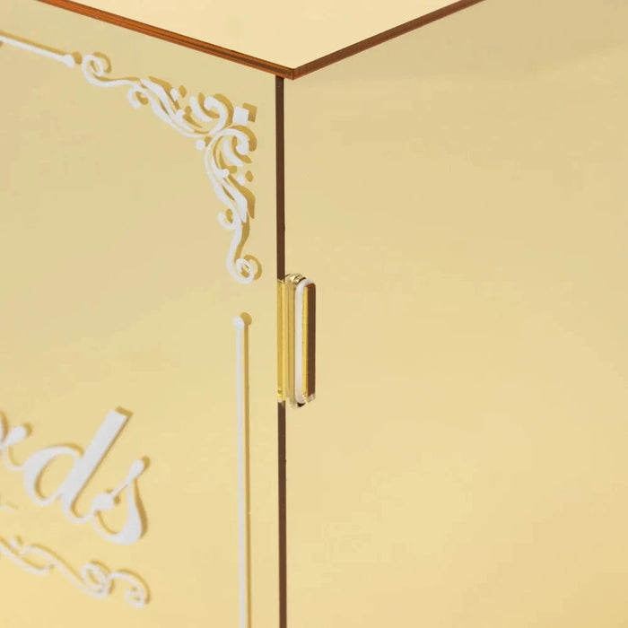 10" Mirror Acrylic Wedding Card Box with Slot