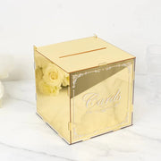 10" Mirror Acrylic Wedding Card Box with Slot
