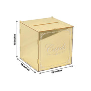 10" Mirror Acrylic Wedding Card Box with Slot