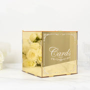10" Mirror Acrylic Wedding Card Box with Slot