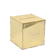 10" Mirror Acrylic Wedding Card Box with Slot