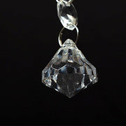 10 Octagon Acrylic Crystal Beaded Garland Strands - Clear ACRY_CHAIN002_2FT_CLR