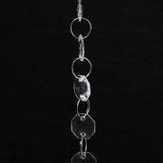 10 Octagon Acrylic Crystal Beaded Garland Strands - Clear ACRY_CHAIN002_2FT_CLR