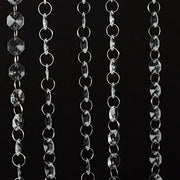 10 Octagon Acrylic Crystal Beaded Garland Strands - Clear ACRY_CHAIN002_2FT_CLR
