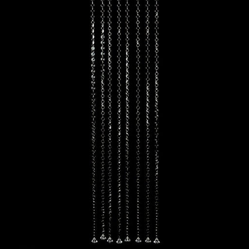 10 Octagon Acrylic Crystal Beaded Garland Strands - Clear ACRY_CHAIN002_2FT_CLR