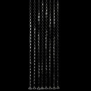 10 Octagon Acrylic Crystal Beaded Garland Strands with Diamond Prism Pendant - Clear ACRY_CHAIN002_3FT_CLR