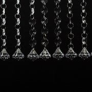 10 Octagon Acrylic Crystal Beaded Garland Strands with Diamond Prism Pendant - Clear ACRY_CHAIN002_3FT_CLR